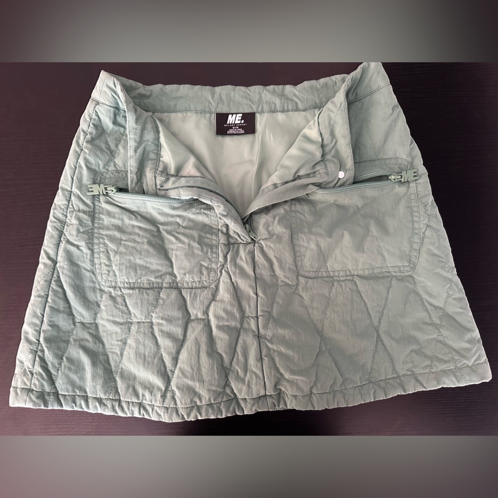 Melody Ehsani Quilted Mini Skirt in Light Gray - Picture 4 of 5